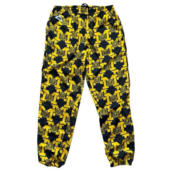 Vintage 90s Apex One Varsity University of Michigan Nylon Light Pants S Fits M-L - Picture 1 of 10